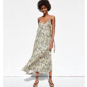 Zara Tie Dye Long Dress with Back-tie